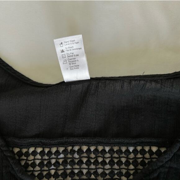 L*Space Bloomfield Swim Cover Up Tunic Cotton Dress Black Size Large Beach Pool - Picture 11 of 15